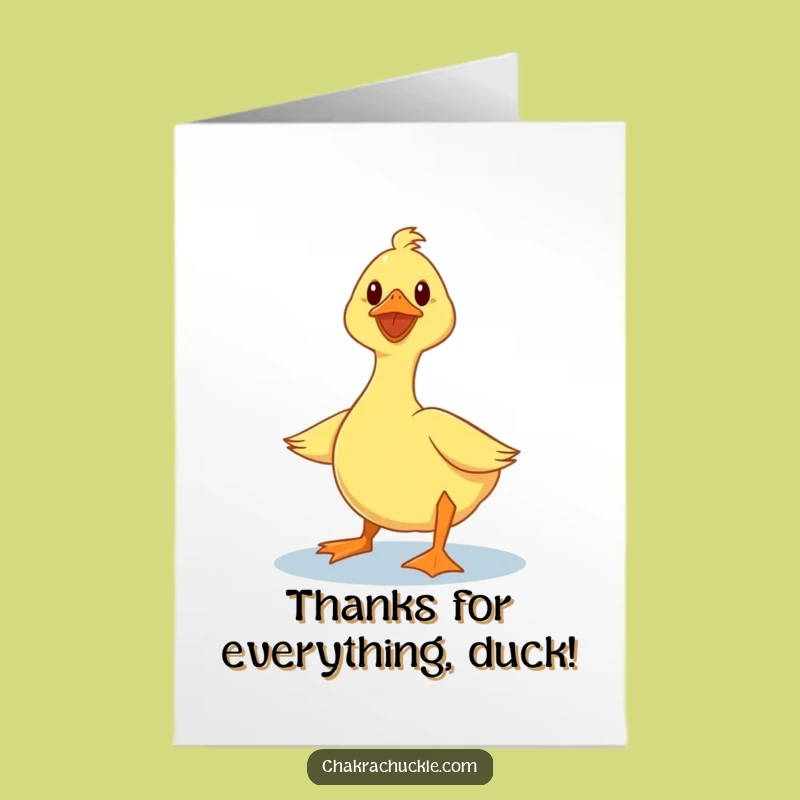 Free Printable Thank You Card: Wobbly Duck Yoga, Express Gratitude Humourously!