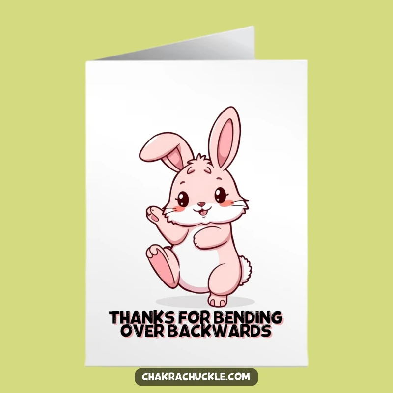 Free Printable Thank You Card: Yoga Bunny Twist, Express Gratitude with Funny Downloadable