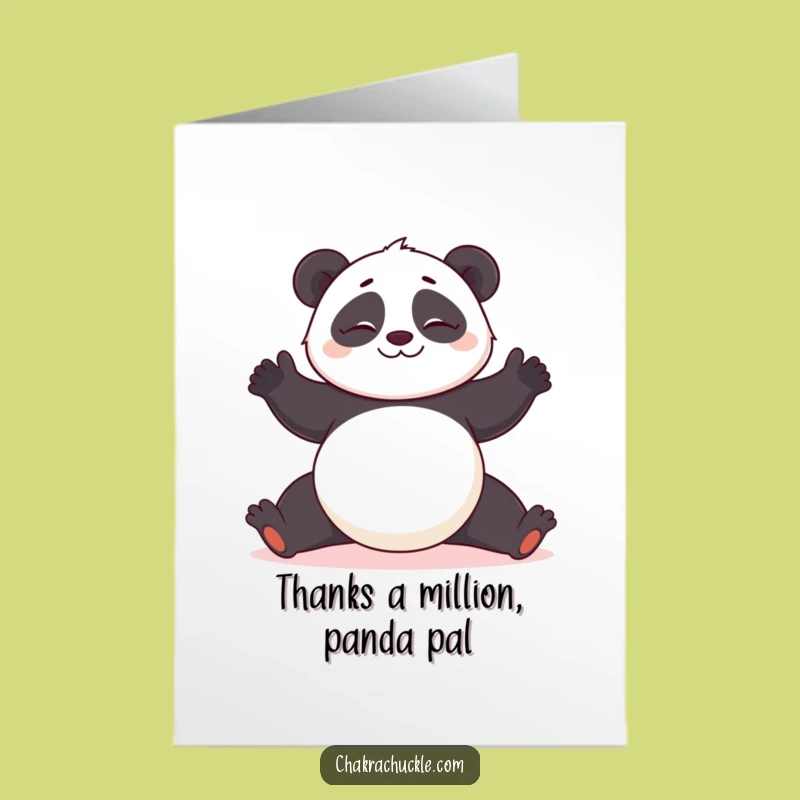 Free Printable Wobbly Panda Thank You Card: Funny Downloadable Gift of Effort