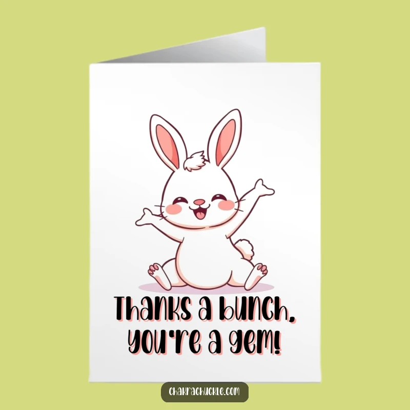 Free Printable Funny Thank You Card: Yoga Bunny - Adorable Downloadable Gift!