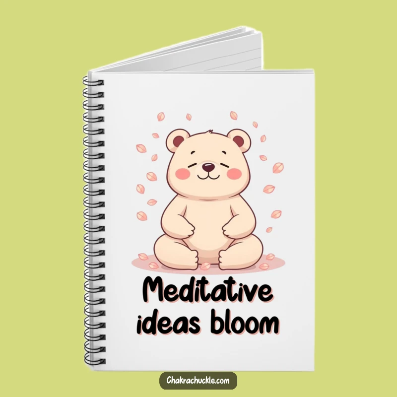 Funny Bear Meditation Notebook: Serene Petal Yoga Journal, Perfect Funny Gift