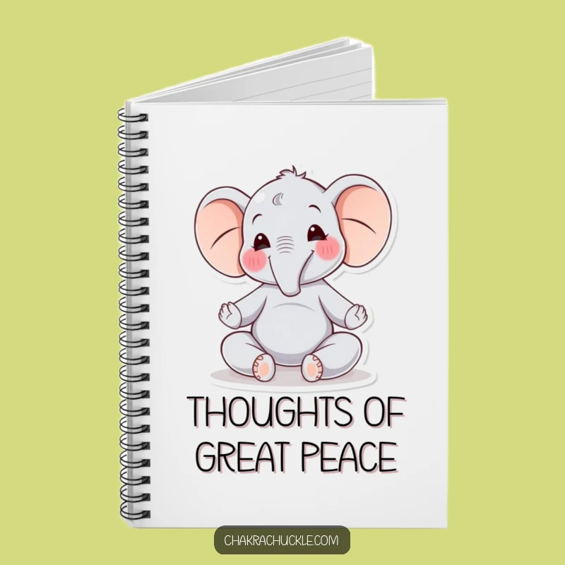 Funny Elephant Notebook: Joyful Meditator - Peaceful Journal Gift!