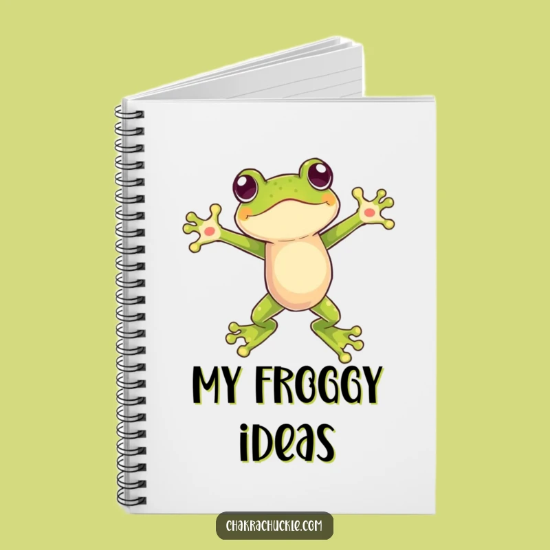 Funny Frog Leap Notebook: Jot Down Ideas with Energetic Animal Design Gift