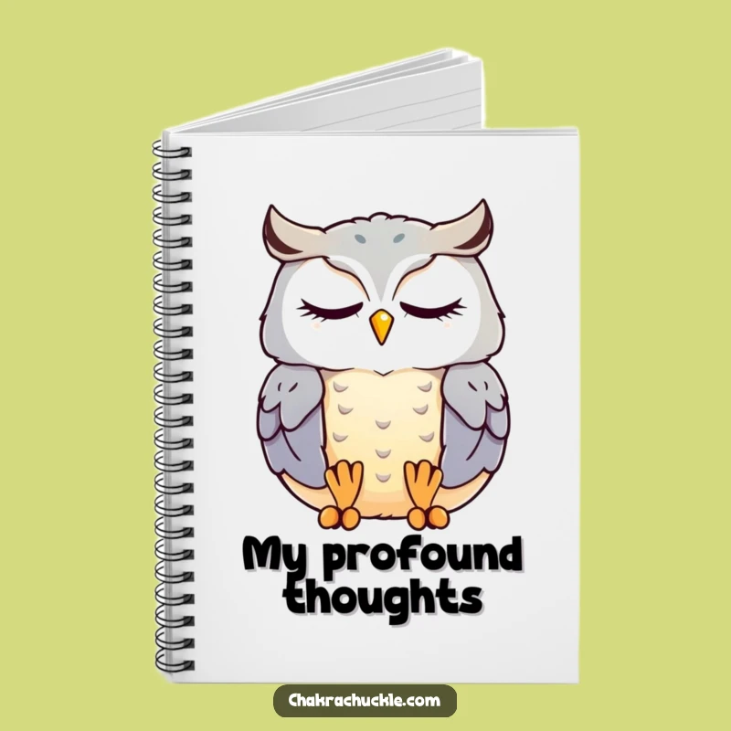 Funny Meditating Owl Notebook: Kawaii Bird Journal, Zen Gift for Writers