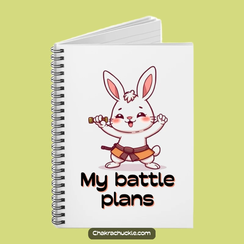 Funny Kawaii Rabbit Warrior Notebook: Amused Bunny Journal, Gift for Writers