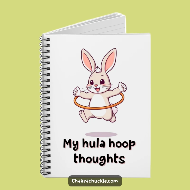 Funny Warrior Bunny Notebook: Bouncy Hoop Pose Journal, Perfect Gift