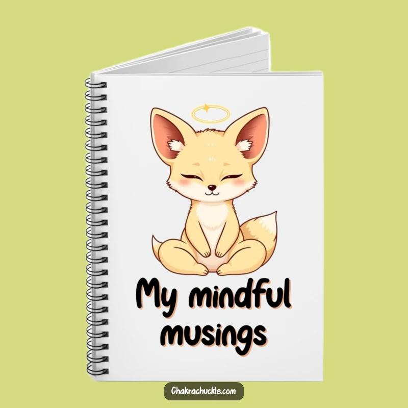 Funny Fennec Fox Yoga Notebook - Journal Your Zen Hilariously