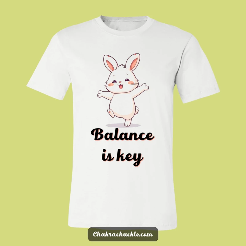Funny Rabbit Balance T-Shirt: Playful Animal Acrobat for a Hilarious Gift