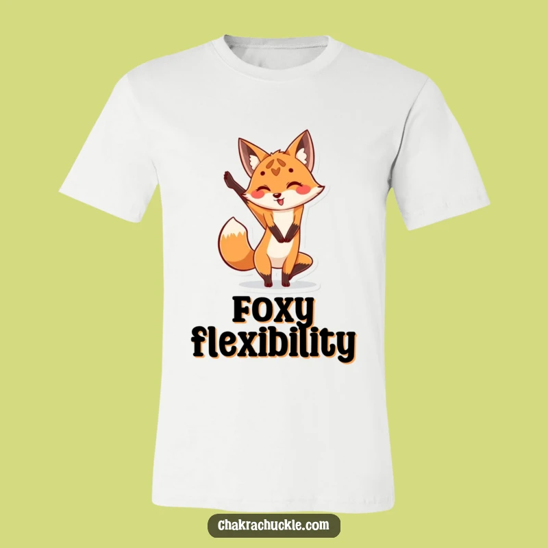 Funny Fox Yoga T-Shirt: Cute Animal Stretching Pose for a Hilarious Gift