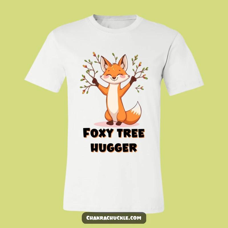 Funny Yoga Fox T-Shirt - Comical Tree Pose for Woodland Fun