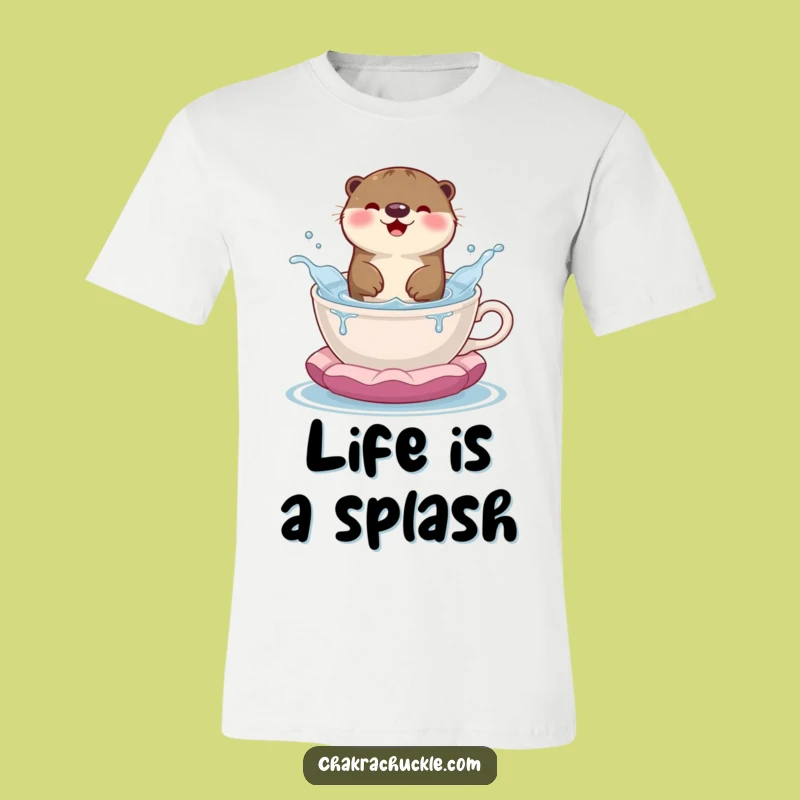 Funny Happy Otter T-Shirt: Playful Meditation Apparel for Otter Enthusiasts