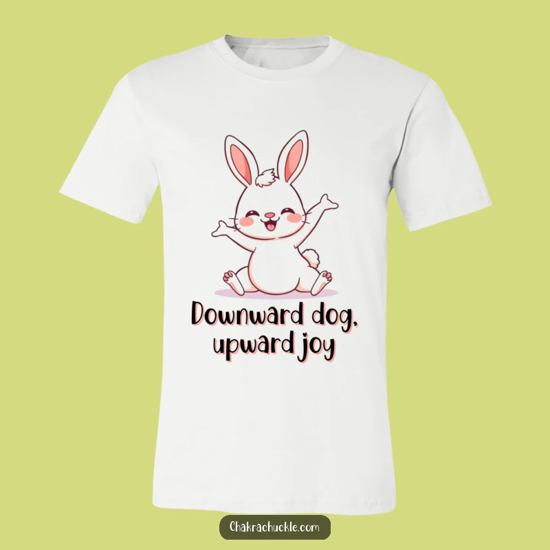 Funny Kawaii Bunny Downward Dog T-Shirt: Hilarious Yoga Pose Tee for Cuteness Lovers Gift