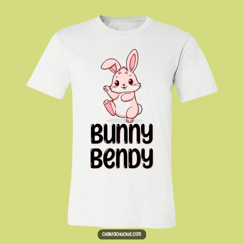 Funny Yoga Bunny T-Shirt - Comical Flexible Pose for Active Fun