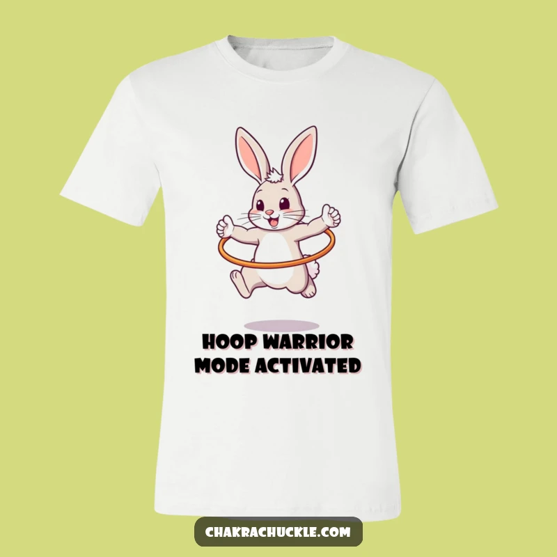 Funny Warrior Bunny T-Shirt: Bouncy Hoop Pose Tee, Perfect Hilarious Gift