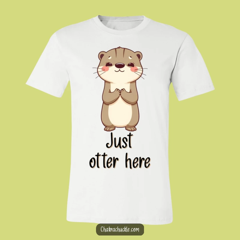 Funny Otter Balancing T-Shirt: Express Gratitude with Adorable Animal Humor Gift