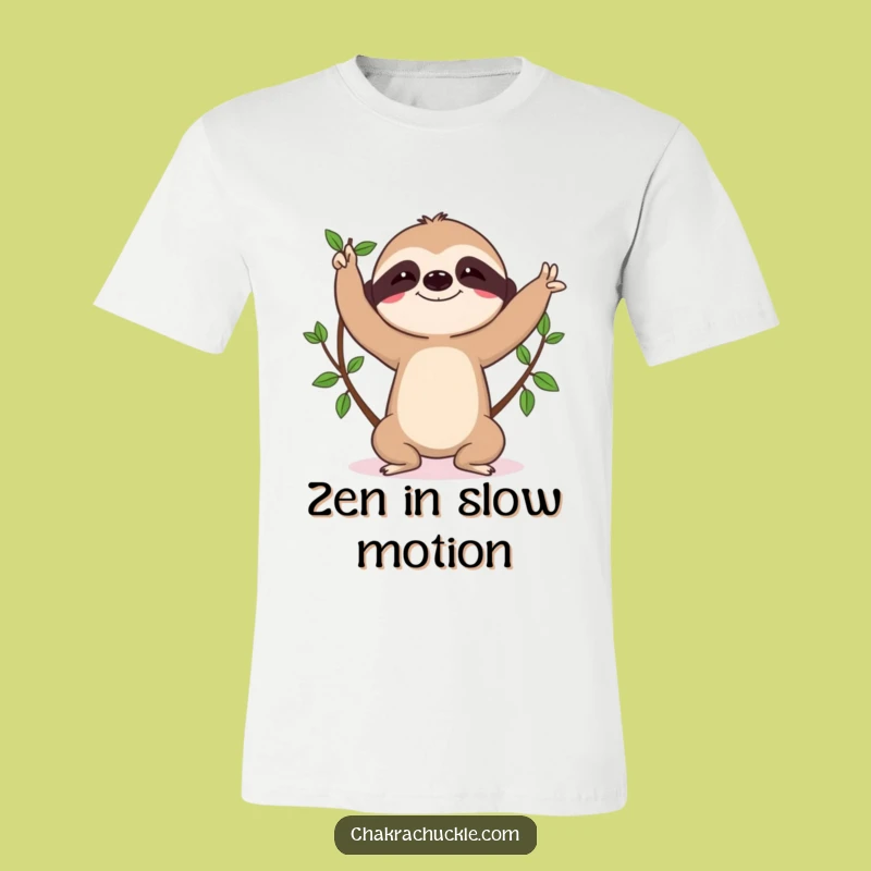 Funny Sloth Yoga Tee: Determined Tree Pose Character, Perfect Funny Gift