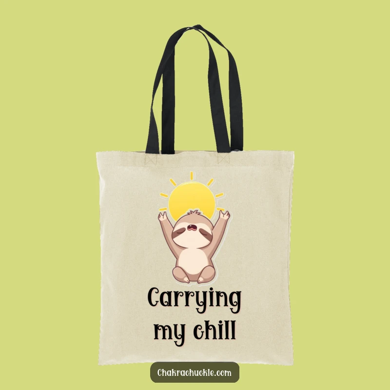 Funny Sloth Tote Bag - Spacious Carry-All with Yoga Sloth