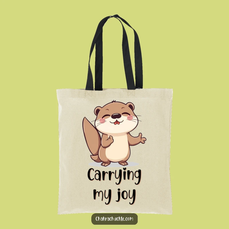 Funny Otter Meditation Tote Bag: Energetic Yogi for a Hilarious Carry-All
