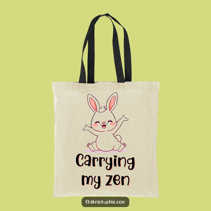 Funny Kawaii Bunny Yoga Tote Bag: Adorable Downward Dog Carryall for Cuteness Lovers Gift