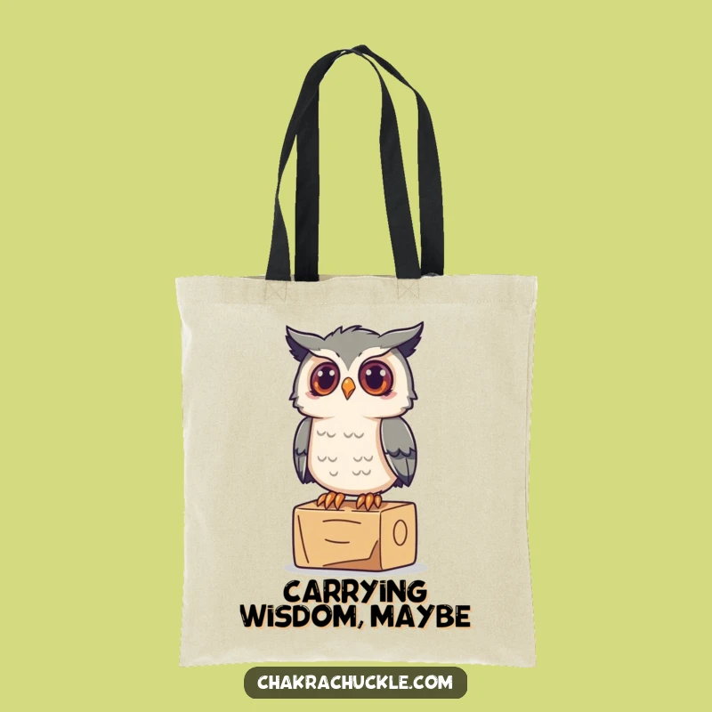 Funny Owl Tote Bag: Curious Percher - Practical Gift!