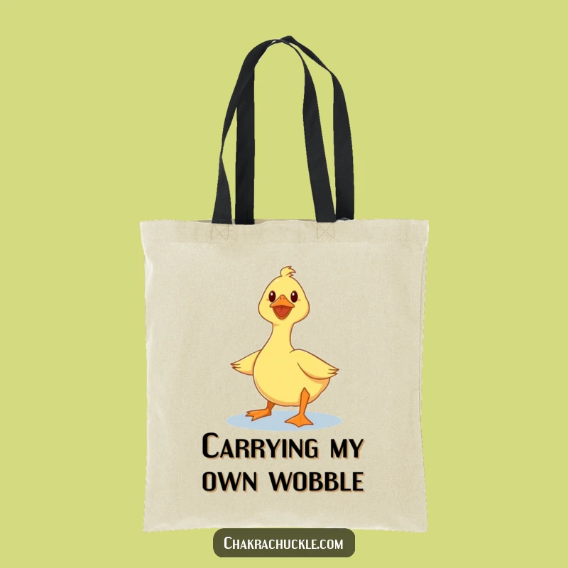 Funny Duck Tote Bag: Carry Your Zen (and Wobbles!) with a Yoga Duck, Funny Gift