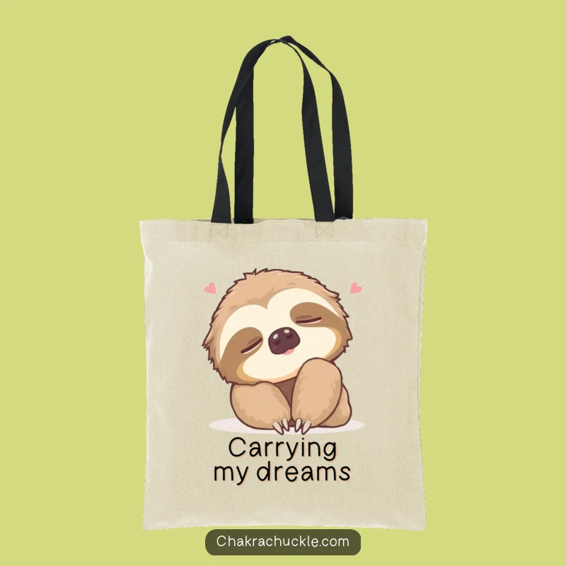 Funny Sloth Neck Roll Tote Bag - Carry Your Essentials with Relaxed Style