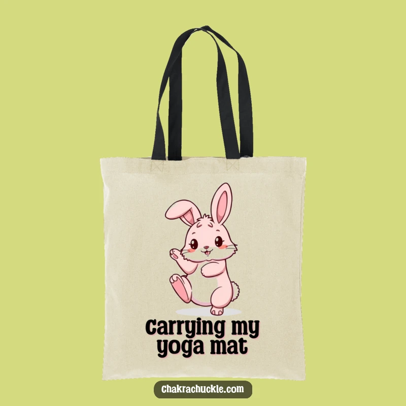 Funny Yoga Bunny Tote Bag - Carry Your Gear with Flexible Charm